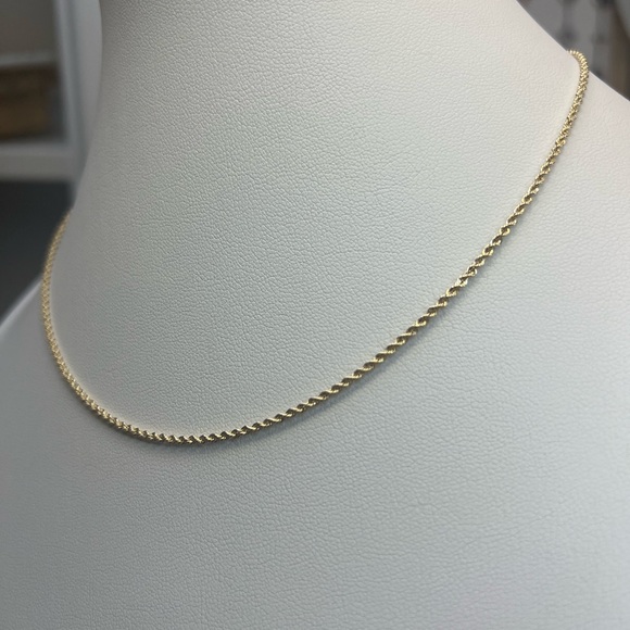 NSG12  Italian Made SOLID 14K Yellow Gold 16” Necklace - Picture 3 of 4